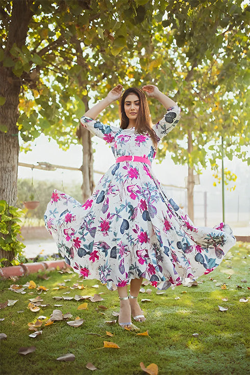 Iris Royal Midi Dress